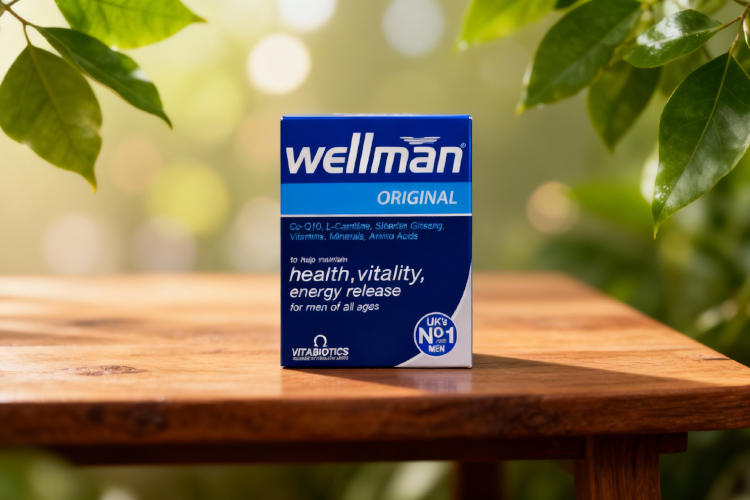 ترکیبات قرص ول من اورجینال روی سطح سفید